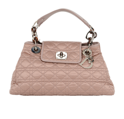Cannage Tote, Satin, Pink, BO1009, 2*